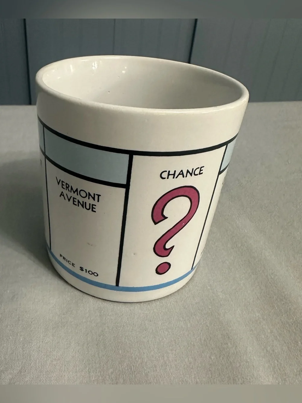 Vintage Monopoly Coffee Mug Japan Just Visiting In Jail Connecticut Vermont Ave